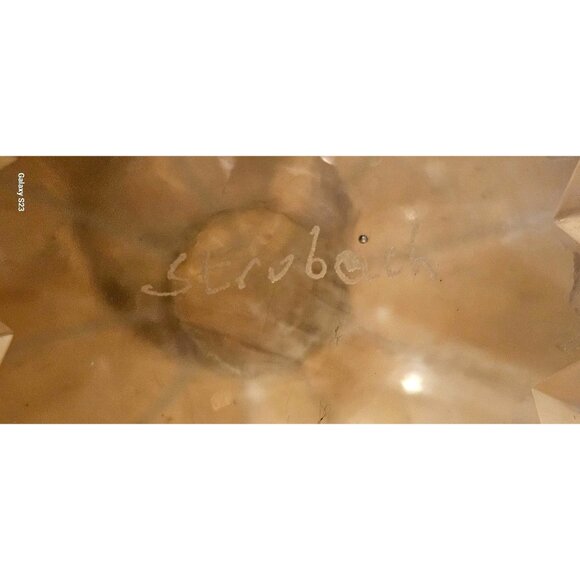 Vintage Crystal Vase & Candle Holder Signed Strubach & Oleg Cassini Pinstriped 5 - Picture 10 of 16